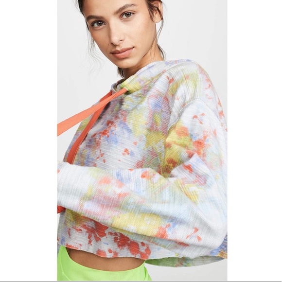 Free People Thinkin About You Tie Dye Hoodie~XS on tag, more like oversized med - Picture 6 of 12